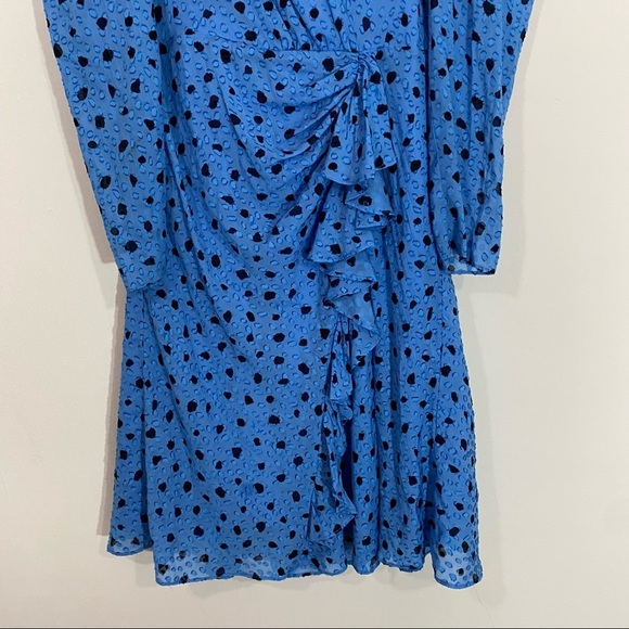 Rebecca Taylor Nova Dot Clip Silk Wrap Dress 0 - Picture 4 of 11